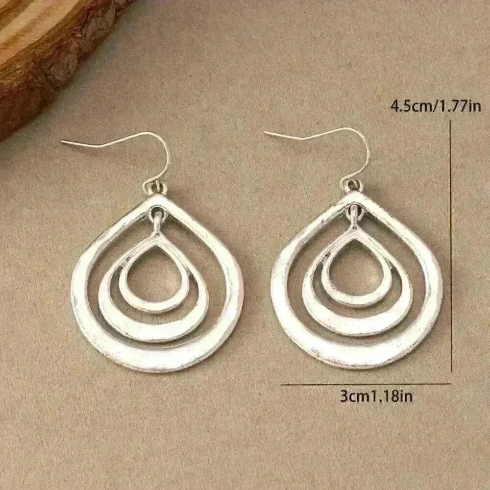 Dangle Earrings Retro Simple Style - Picture 3 of 3